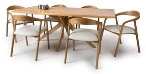 Hvar Wooden Dining Table Rectanuglar Small In Oak With 4 Chairs