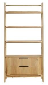 Vevey Wooden Bookcase With 3 Shelves In Natural Oak