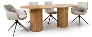 Vevey Dining Table Oval In Natural Oak 6 Buxton Natural Chairs