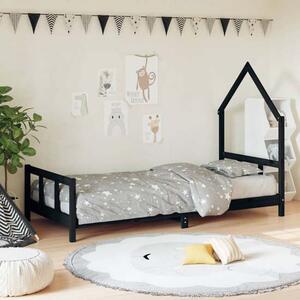 Moraira Kids Solid Pine Wood Single Bed In Black