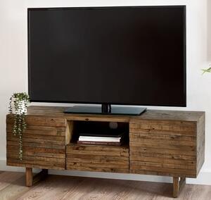 Warsaw Reclaimed Pine Wood TV Stand With 2 Doors 1 Drawer