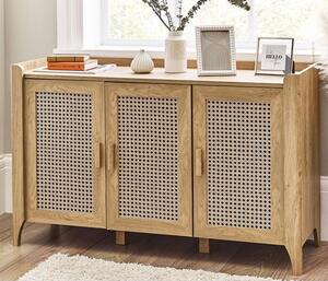 Sumter Wooden Sideboard With 3 Doors In Oak