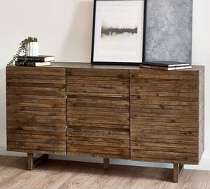 Warsaw Reclaimed Pine Wood Sideboard With 2 Doors 3 Drawers