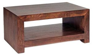 Tivat Mango Wood Coffee Table Small In Dark Mahogany