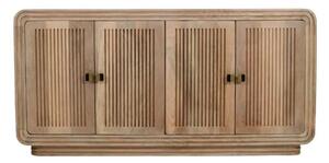 Harvey Carved Mango Wood Sideboard With 4 Doors In Natural