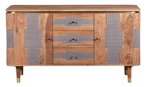 Weston Acacia Wood Sideboard 2 Doors 3 Drawers In Natural