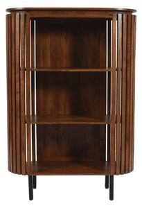 Salvo Mango Wood Bookcase With 2 Shelves In Walnut