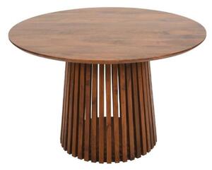 Salvo Mango Wood Dining Table Round In Walnut