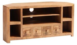 Tivat Mango Wood TV Stand Corner In Light Mahogany