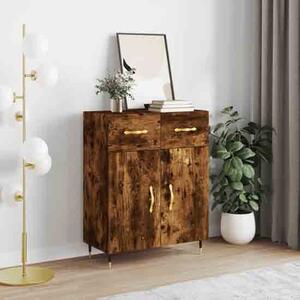 Attica Wooden Sideboard With 2 Doors In Smoked Oak