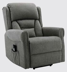 Salvo Electric Fabric Lift And Tilt Recliner Armchair In Grey