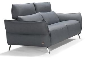 Pristina Electric Leather Recliner 2 Seater Sofa In Cobalto