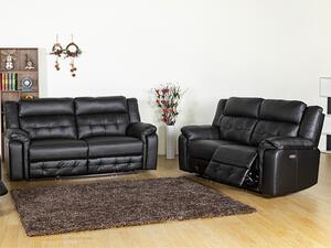 Essen Electric Leather Recliner 3+2 Sofa Set In Black