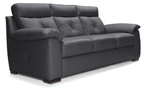 Baiona Leahter Fixed 3 Seater Sofa In Anthracite