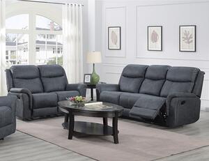 Proxima Manual Fabric Recliner 3+2 Sofa Set In Slate Grey