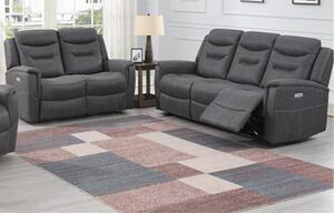 Hasselt Electric Fabric Recliner 3+2 Sofa Set In Grey