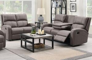 Seoul Manual Recliner Fabric 3+2 Sofa Set In Taupe