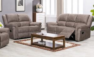 Girona Manual Recliner Fabric 3+2 Sofa Set In Taupe