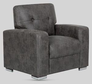 Hobart Fabric 1 Seater Sofa In Dark Grey