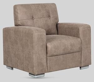 Hobart Fabric 1 Seater Sofa In Taupe