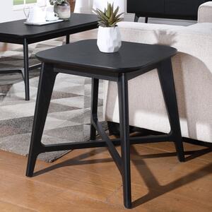 Cairo Wooden Lamp Table Square In Black