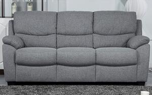 Narva Fixed Fabric 3 Seater Sofa In Grey