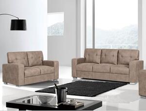 Hobart Fabric 3+2 Sofa Set In Taupe