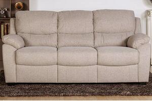 Narva Fixed Fabric 3 Seater Sofa In Dune