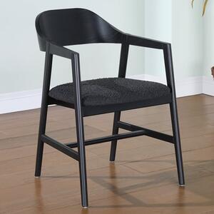 Cairo Wooden Carver Dining Chair In Black