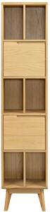 Cairo Wooden Single Bookcase In Natural Oak