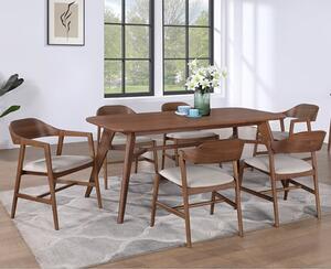 Cairo Extending Wooden Dining Table With 6 Chairs In Walnut