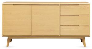 Cairo Wooden Sideboard With 2 Doors 3 Drawers In Natural Oak