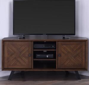 Narva Mindi Wood TV Stand Corner With 2 Doors In Walnut