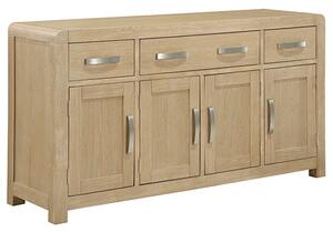 Tyler Wooden Sideboard With 4 Doors 3 Drawers In Washed Oak