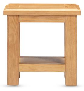 Lecco Wooden Lamp Table Square In Oak