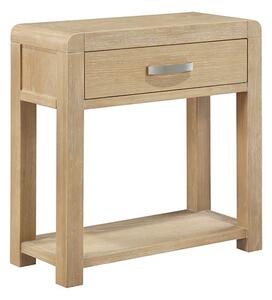 Tyler Wooden Console Table With 1 Drawer In Washed Oak