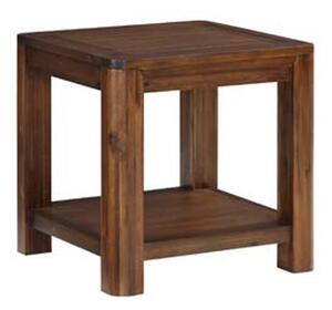 Monza Acacia Wood End Table In Walnut