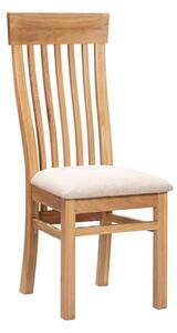 Lecco Wooden Slatted Dining Chair In Oak