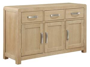 Tyler Wooden Sideboard With 3 Doors 3 Drawers In Washed Oak