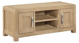 Tyler Wooden TV Stand Large With 2 Doors In Washed Oak