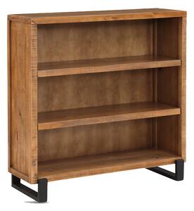 Pierre Pine Wood Bookcase With 2 Shelves In Rustic Oak