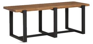 Pierre Pine Wood Dining Bench In Rustic Oak