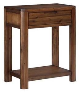 Monza Acacia Wood Console Table With 1 Drawers In Walnut