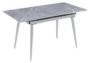 Sion Extending Sintered Ceramic Stone Dining Table In Grey