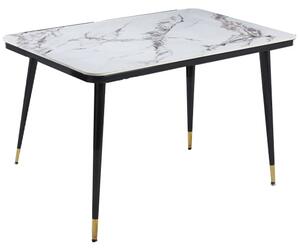 Sion Sintered Ceramic Stone Dining Table In White