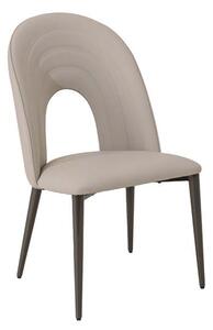 Sanur Faux Leather Dining Chair In Light Grey