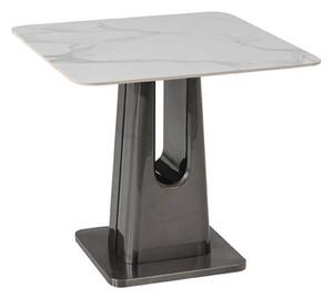 Sanur Sintered Stone End Table In Binli White