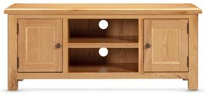 Lecco Wooden TV Stand Large With 2 Doors In Oak