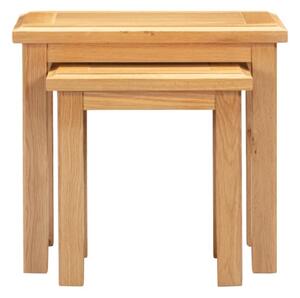 Lecco Wooden Nest Of 2 Tables In Oak