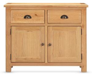 Lecco Wooden Sideboard With 2 Doors 2 Drawers In Oak